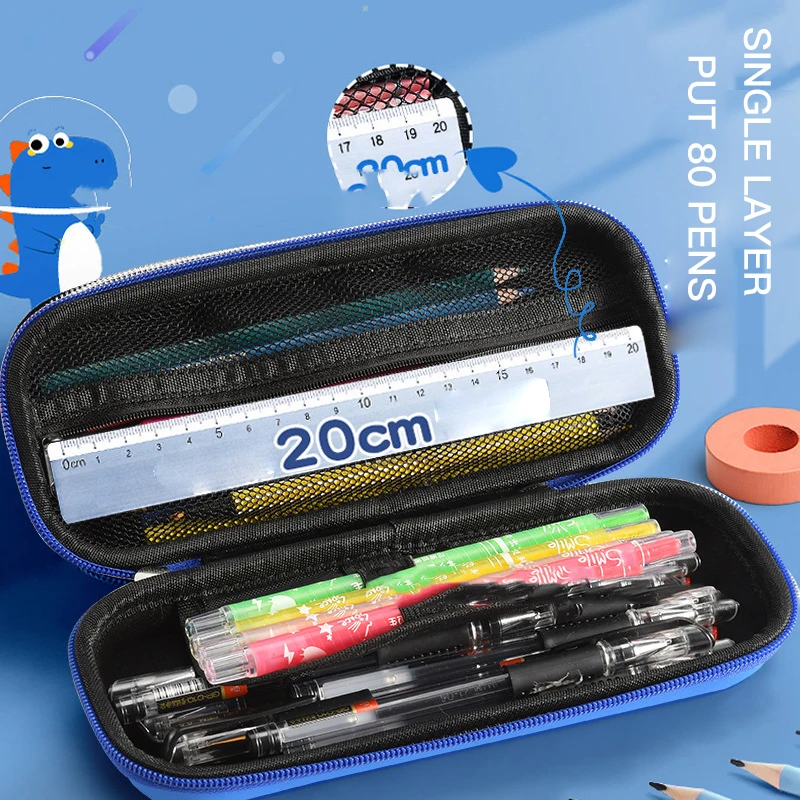 1Pcs Astronaut 3D Pencil Case for Boys Stationery Box Cartoon Spacecraft Large Capacity Pen Bags Waterproof Student Stationery