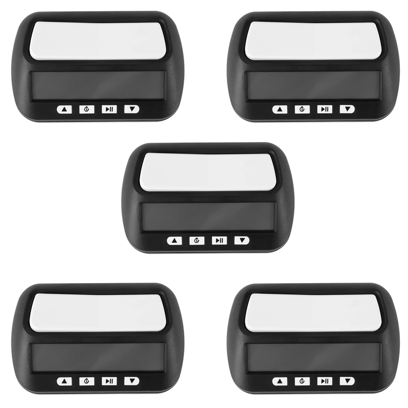 

5X шахматные часы, цифровой шахматный таймер и игровой таймер, многофункциональные портативные профессиональные часы 3-в-1, черные