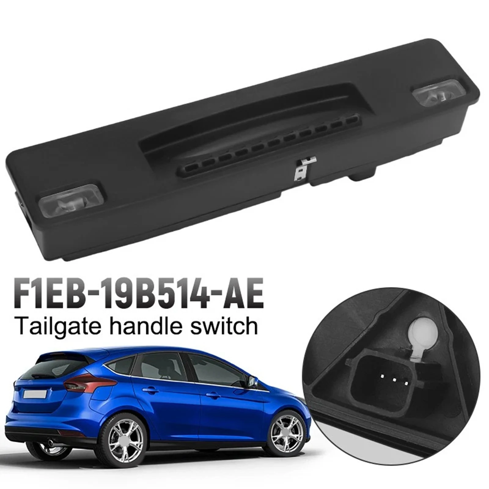 

Tailgate Repair Tailgate Release Rear Trunk Switch Direct Replacement Plastic Construction Rear Mounting Easy Installation