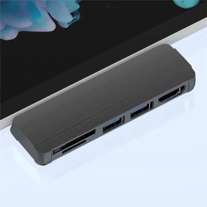 

New--For Microsoft Surface Pro 6 Pro 5 Pro 4 Dock Hub 5 In 1 USB Docking Station With 4K -Compatible 2 Ports USB 3.0