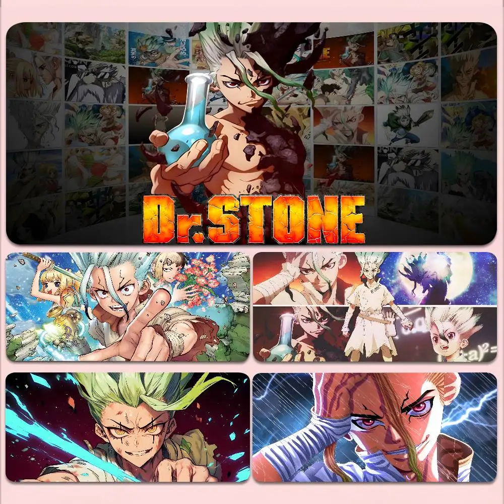 Alfombrilla de ratón antideslizante de Anime Dr. Stone, adecuada para ordenadores de oficina, portátiles, juegos de deportes electrónicos, alfombrillas de escritorio, teclado XXL
