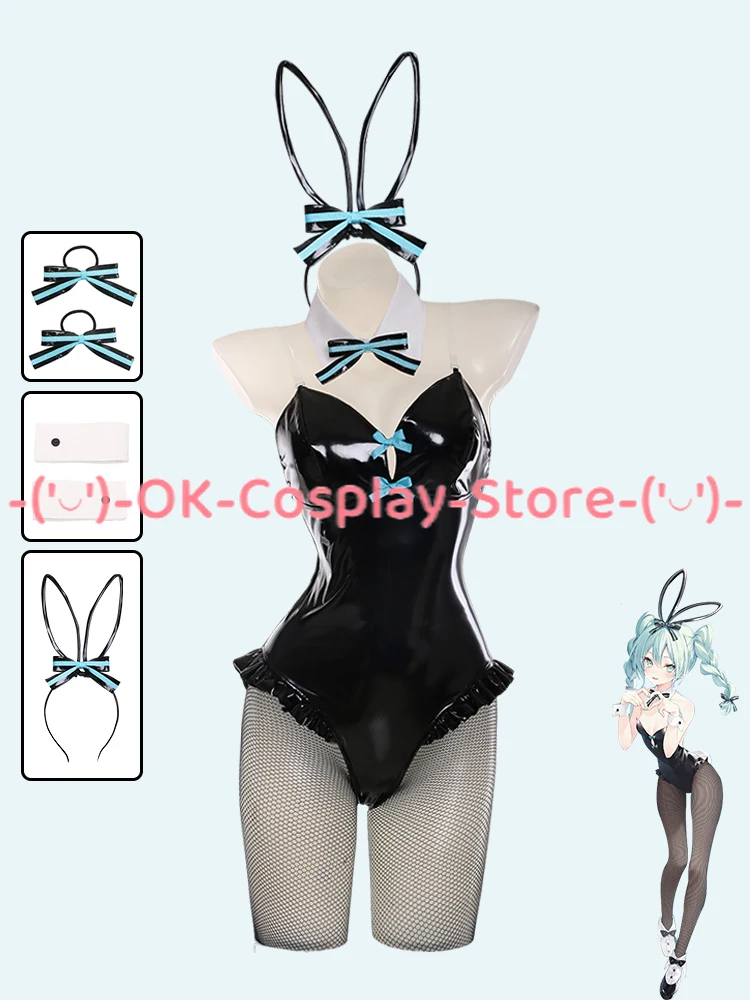 

Women Sexy Bunny Suit For Cosplay Costume Black Jumpsuit With Ears Halloween Carnival Uniforms Custom Made