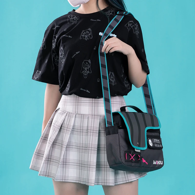 Imagem -06 - Moeyu Hatsune Miku Crossbody Bolsa para Mulheres e Homens Bolsala de Ombro Anime Vocaloid Cosplay Mochilas Escolares Bolsa Mensageiro Cosplay