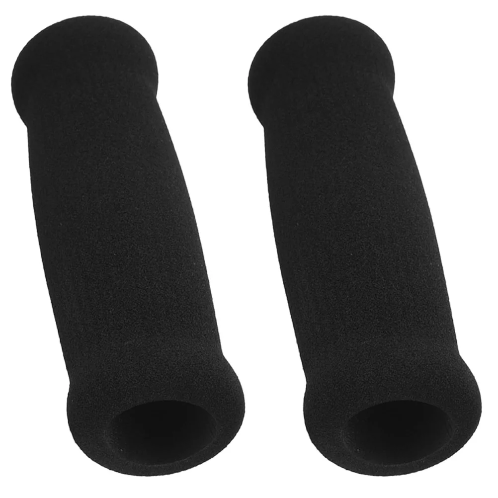 2 Pcs Walker Accessories Walking Aid Handle Cover Crutch Cane Grips Elderly Wraps Black Nonslip for Handles Travel