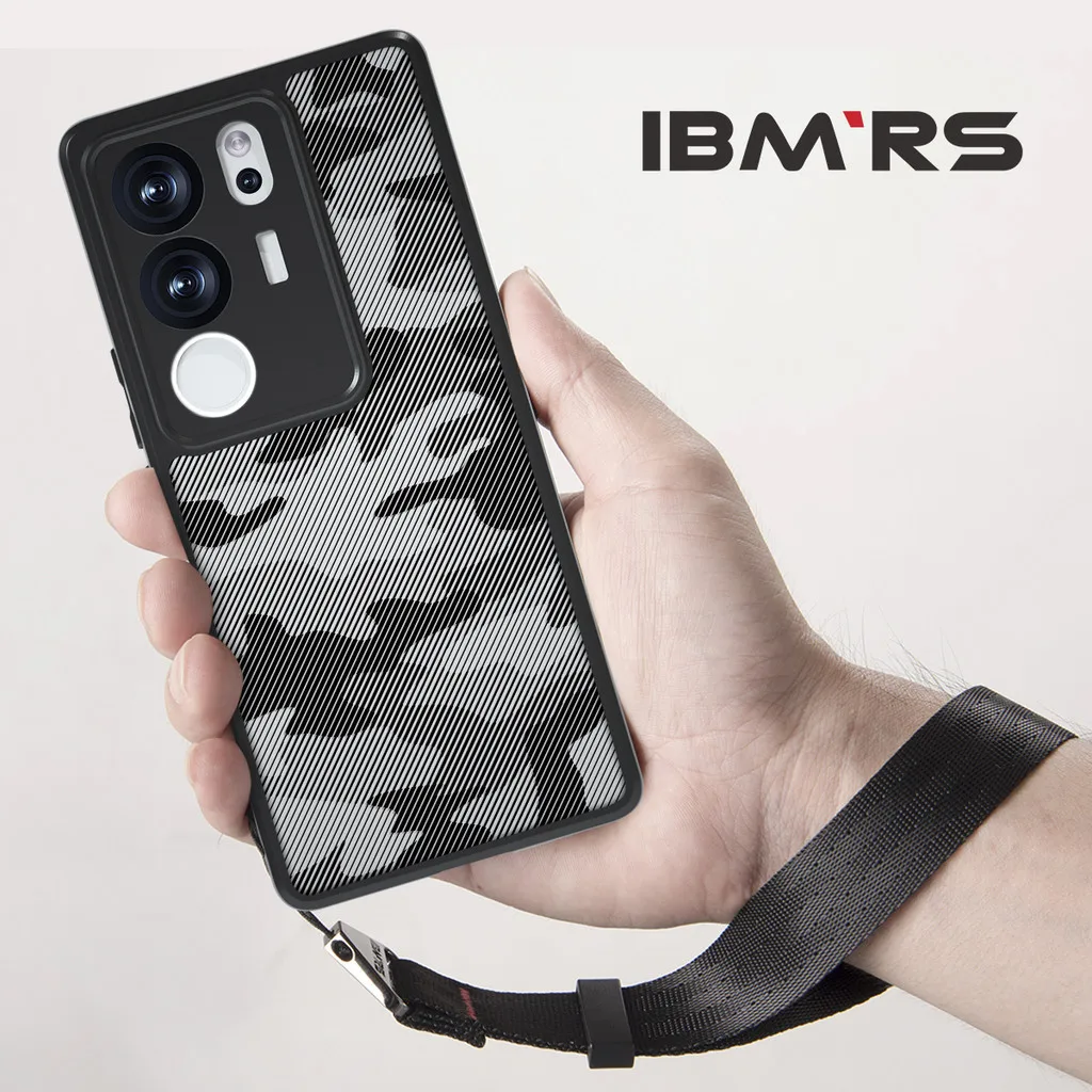 

IBMRS for vivo s17/17 Pro/v29/ v29 pro case,Prevents Accidental Drops (Comes with wrist strap)Camo Transparent Phone Cover