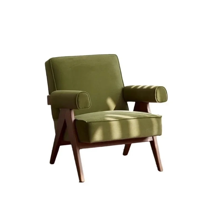 Retro style, leisure chair living room, lazy sofa for home use, single chair, balcony sofa chair