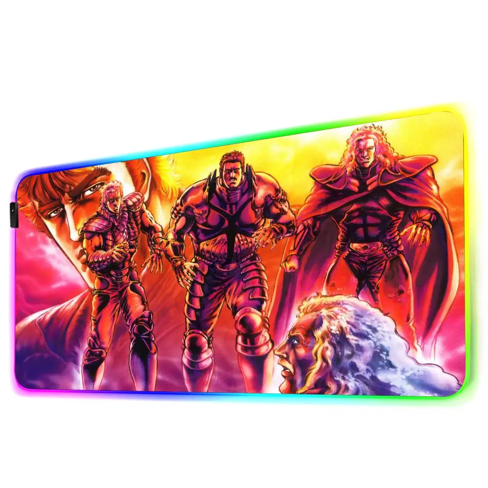 Hokuto Geen Ken Kenshiro Muismat Gamer Rgb Bureau Mat Back Light Led Muismat Setup Gaming Bureaumat Grote Muismat Backlight
