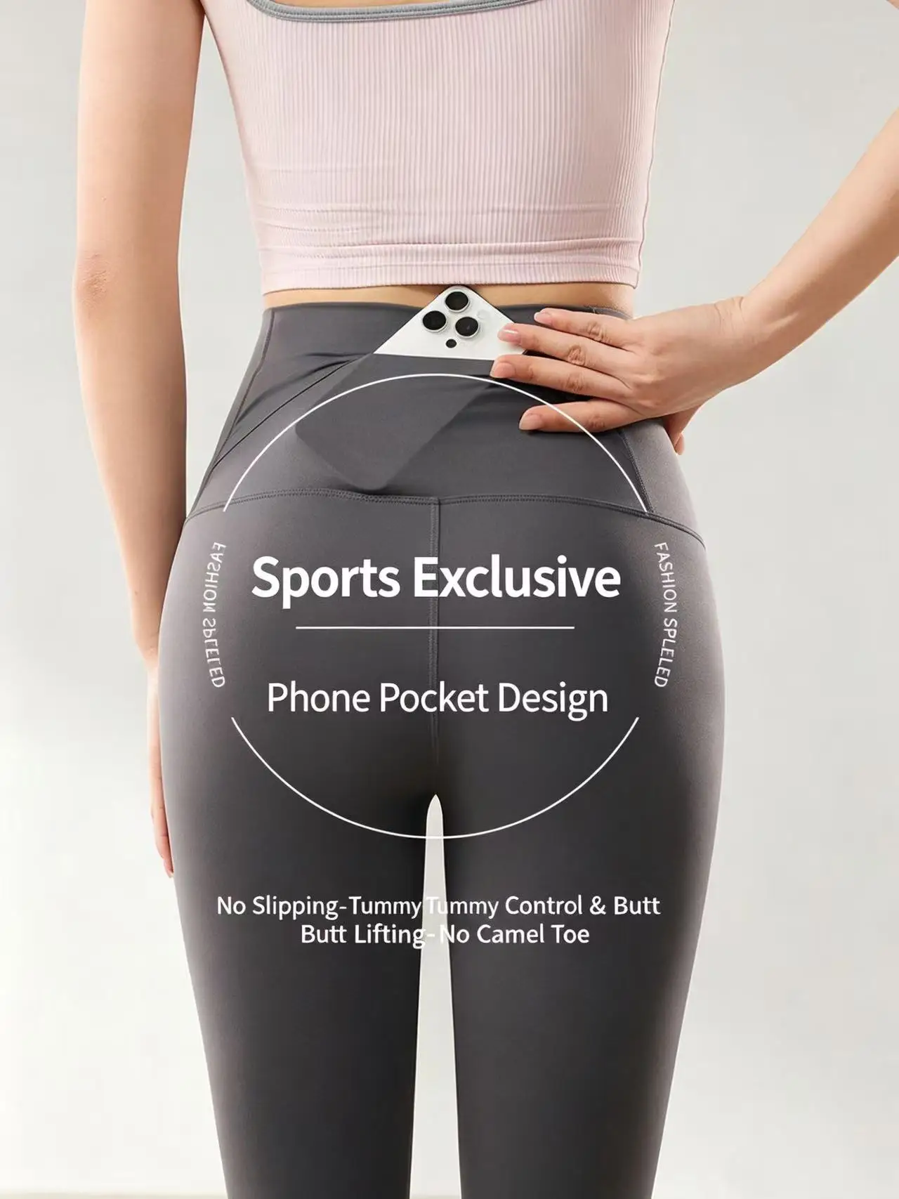High Waist Tummy Control Shark Leggings with Back Pocket Butt Lifting Women Sports Leggings Lightweight Spring Summer Autumn
