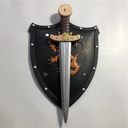 2pcs/Set Halloween Prop Lion Shield Cosplay Golden Sword PU arms Movie Game Anime Cos Kids Role Play Gift