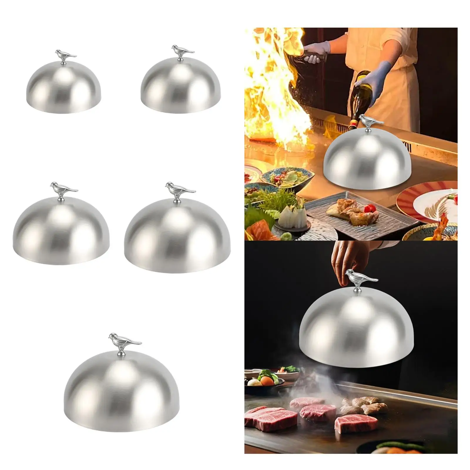 

Steaming Cover Griddle Grill Accessories Multifunction Cheese Melting Dome Burger Cover for Cooking Store Home Camping Steak