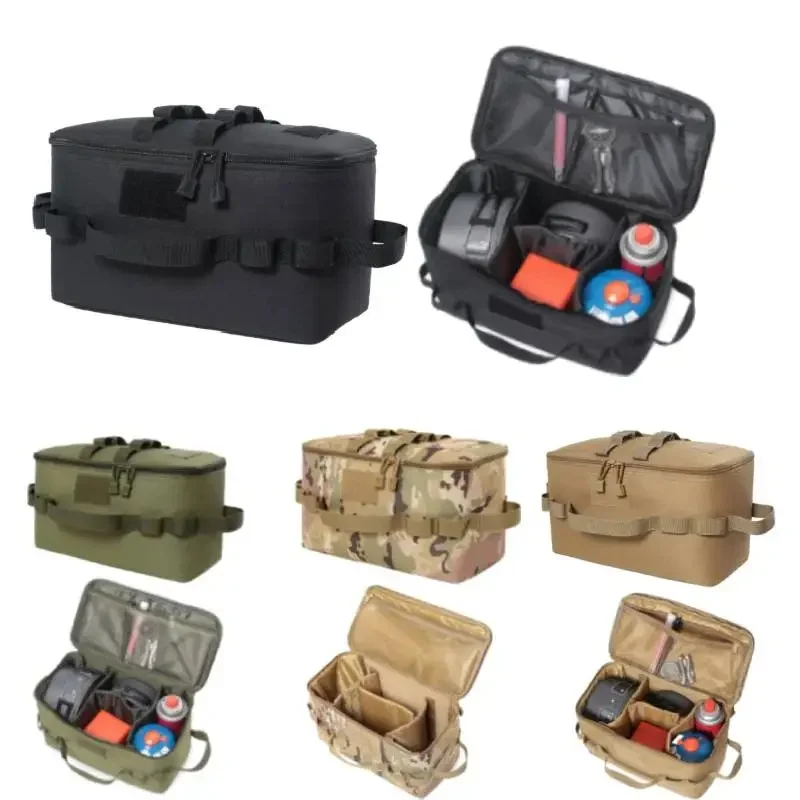 Tactical Camping Storage Bag Ground Nail Tool Bag Tactical Utility Tote Bag Camping Cookware Organizer Outdoor Trunk Organizer