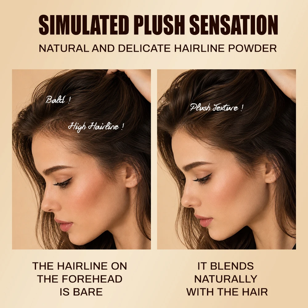 Hair Building Fibers Powder, Windproof Hair Thickening Powder, Hairline Filler for Fuller Looking Hair, Daily Use