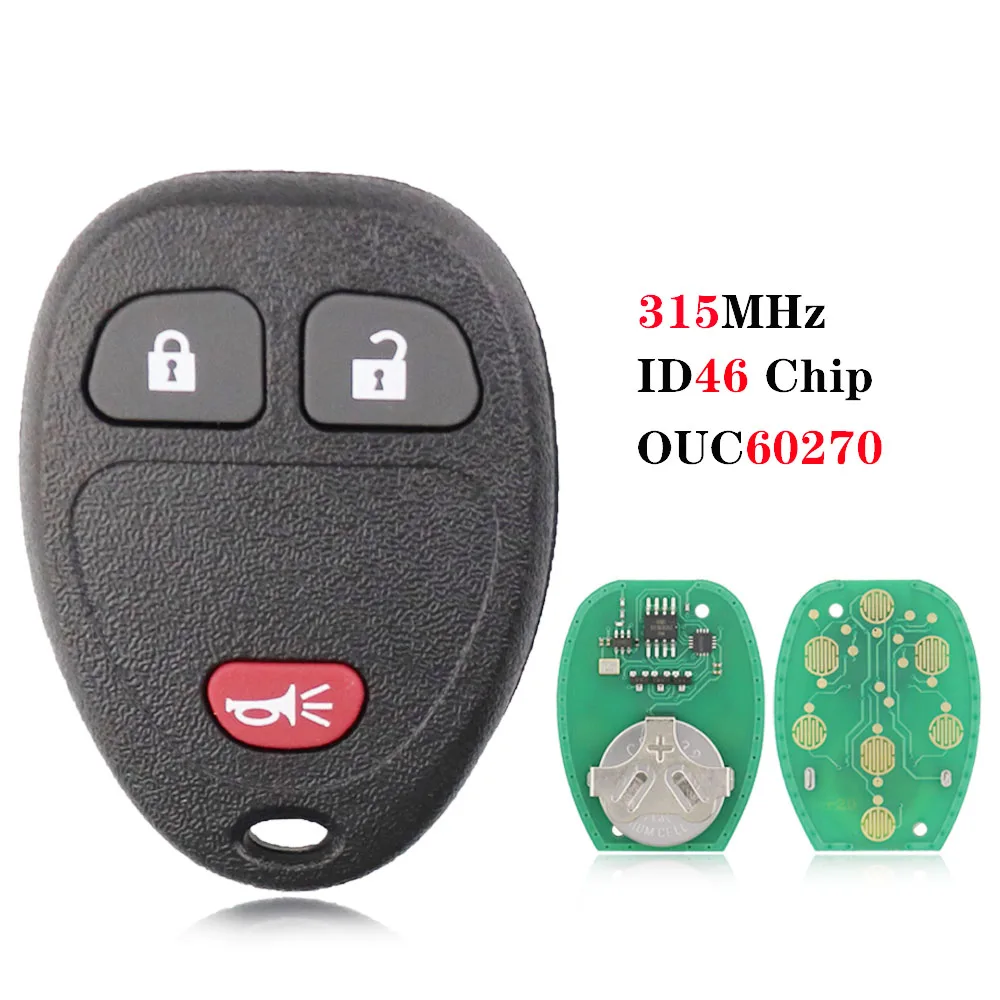 315Mhz For Chevrolet GMC Tahoe Traverse Acadia Yukon XL 2007 - 2014 Remote Car Key For Cadillac Buick Terraza OUC60270 KOBGT04