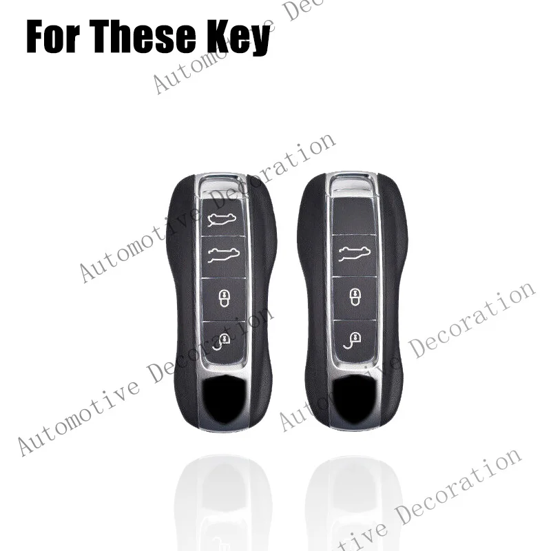 Z+ Carbon Fiber Car Key Fob Case Cover For Porsche Cayenne 911Macan Taycan Panamera