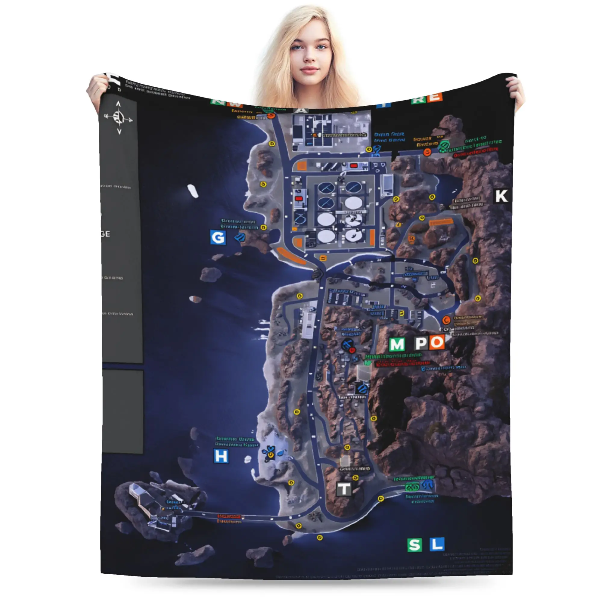 Warm Soft Blankets Girls Boys Camping Escape from Tarkov Scav PMC Map Throw Blanket  Flannel Bedspread For Funny Sofa Bed Cover