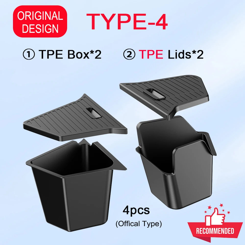 Voor Tesla Model Y Juniper 2025 Kofferbak Side Opbergdoos Cargo Organizer TPE Bin Box Massaal Mat Scheidingsbord Accessoires - afbeelding 1