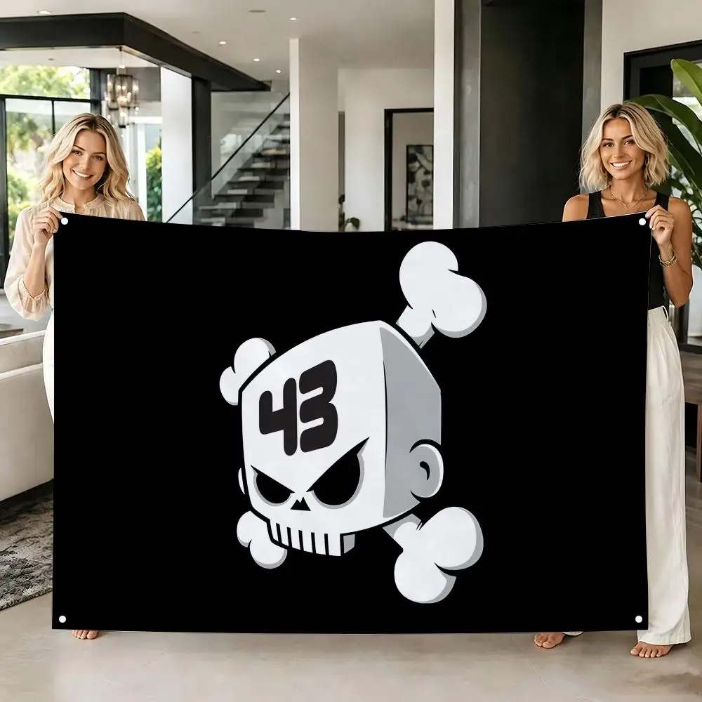 Vintage H-HNGs Racing Car Flag Flags Tapestry Creative Pattern Photo Living Room Wall Art Party Outdoor Decor