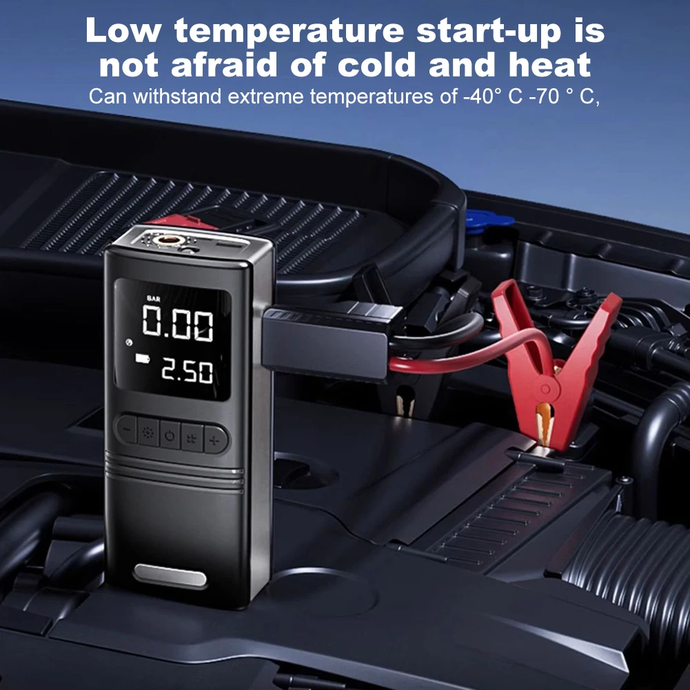 

150PSI Electric Tire Pump USB Rechargeable Jump Starter Portable Car Inflator Pump Power Display Car Tire Inflator for Car Tires