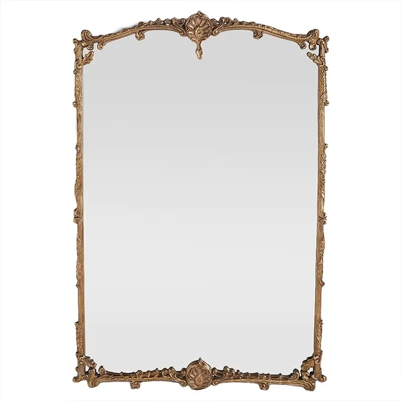 

French retro European makeup mirror dresser fireplace home toilet bathroom anti-fog smart big