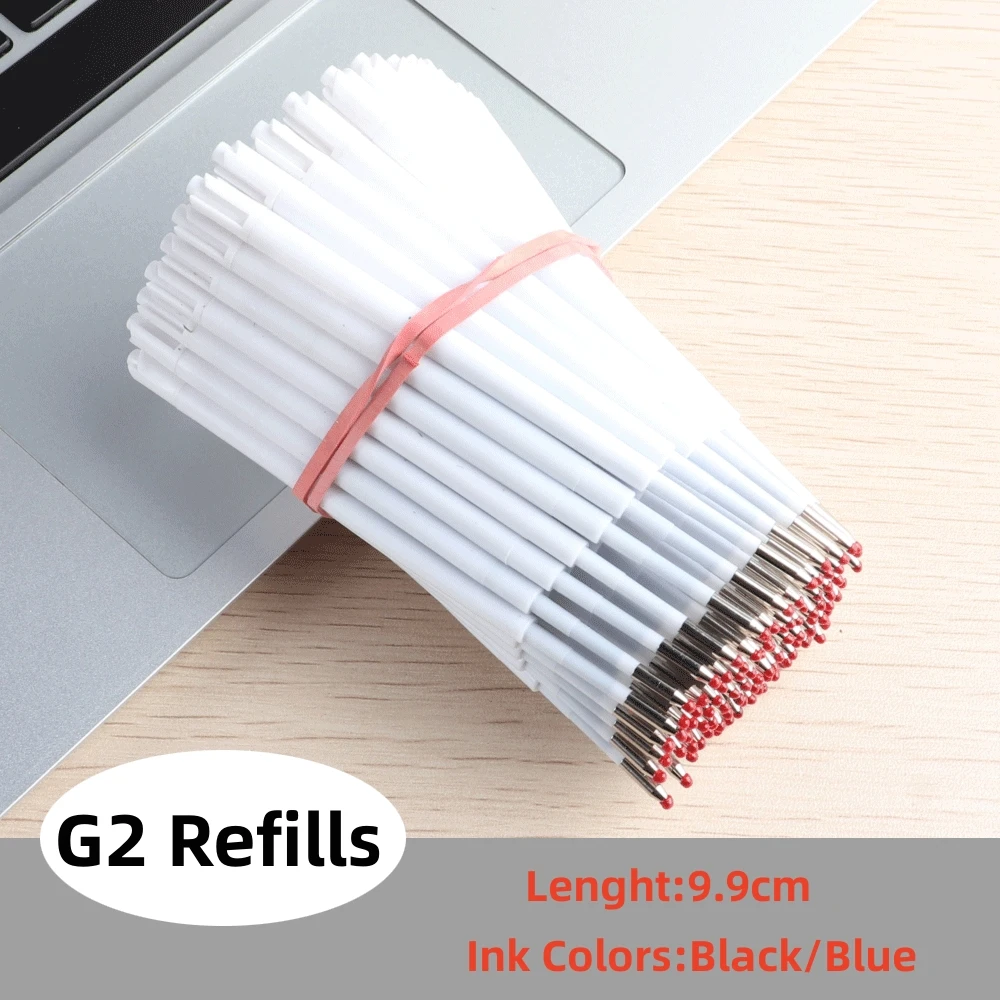9.9 سنتيمتر طول عبوات أقلام حبر جاف 0.7 مللي متر حبر أسود أزرق مستلزمات الطلاب مكتب الأعمال G 2 عبوات الحبر الأزرق الأسود #1