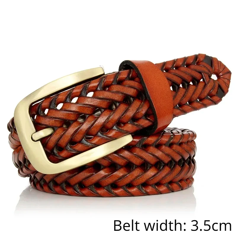 

Unisex Men and Women Belt Genuine Leather Female Belt Woven Knitted Quality Belt Male Luxury Strap Belts Cummerbund Dropshipping