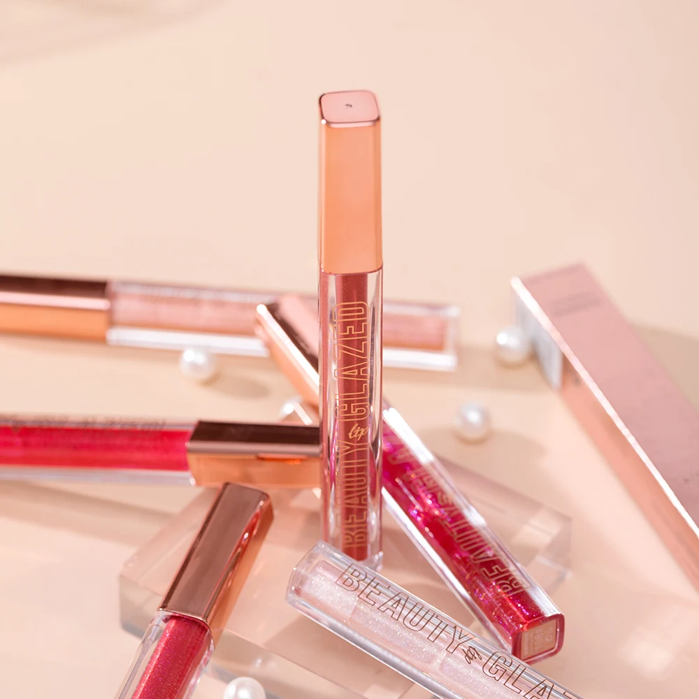 Lipgross scintillante smaltato di bellezza, tinta per labbra con glitter perlato a specchio, rimpolpante per labbra idratante, rossetto liquido con diamante luccicante sexy