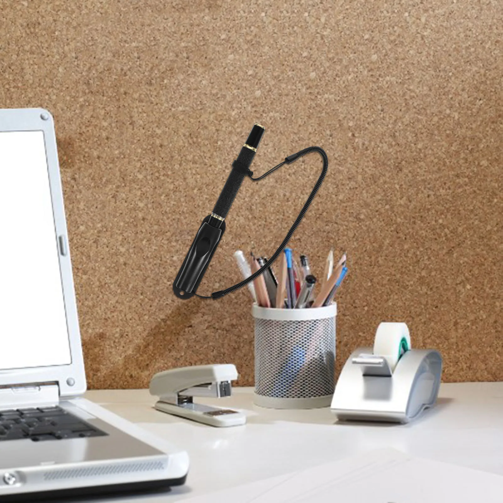 

2 Pcs Pen Lanyard Elastic Holder for Attendants Professionals Carpenter Pencil Black Clip