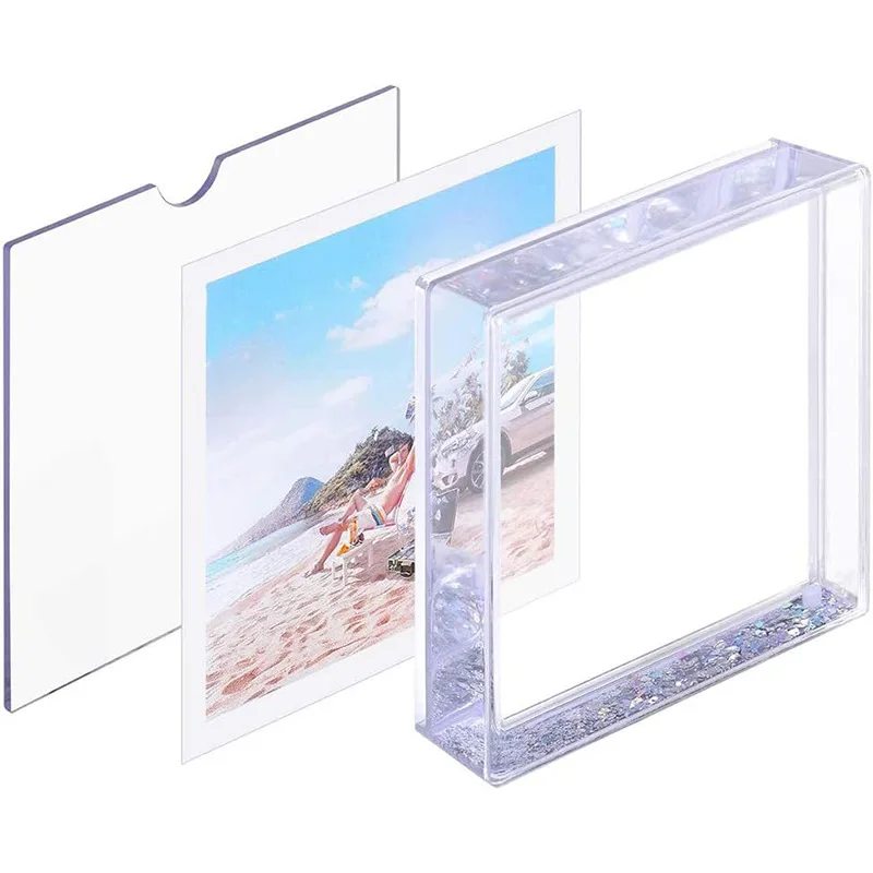 Sublimation Blank Plastic Snowflake Picture Frame Heat Transfer Liquid Picture Frame Aluminum Sheet Printing Christmas Gift