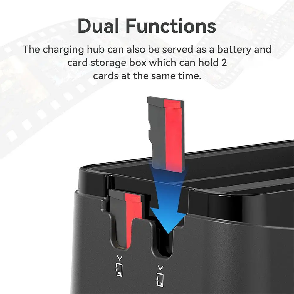 

Для аккумулятора Insta360X5, подставка для быстрой зарядки, подставка для хранения, подставка для зарядки аккумулятора Insta360X5, доступ к отсеку для хранения