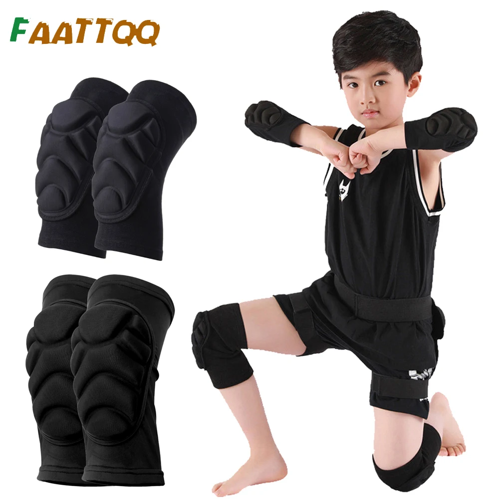 1Pair Thick Sponge Knee Pads Elbow Sleeves Guard Collision Avoidance Sport Protective Kneepad Skate Soccer Cycling Knee Support