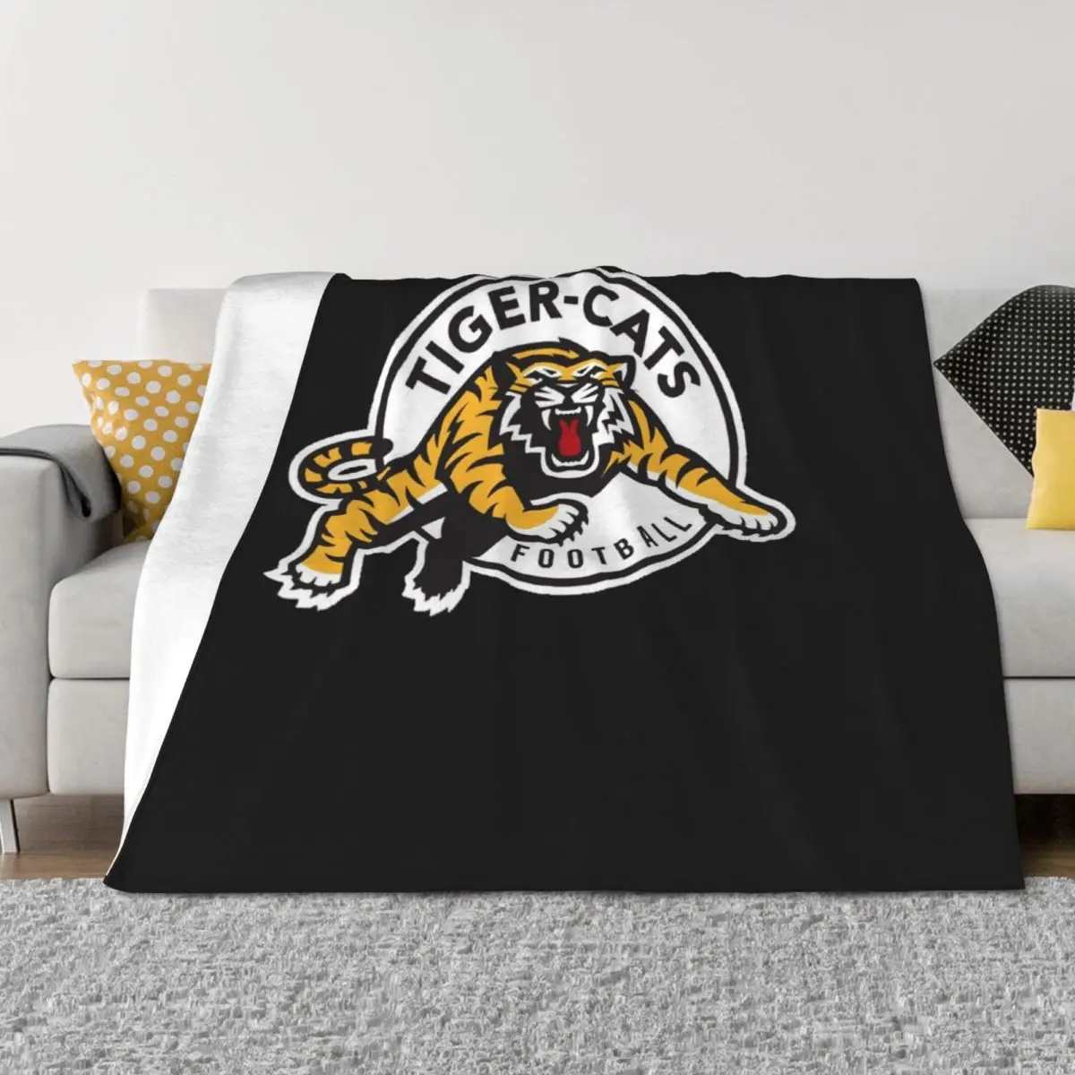 Hamilton tiger cats cfl logo Throw Blanket Tourist Hairy Furrys Sofa Throw Blankets