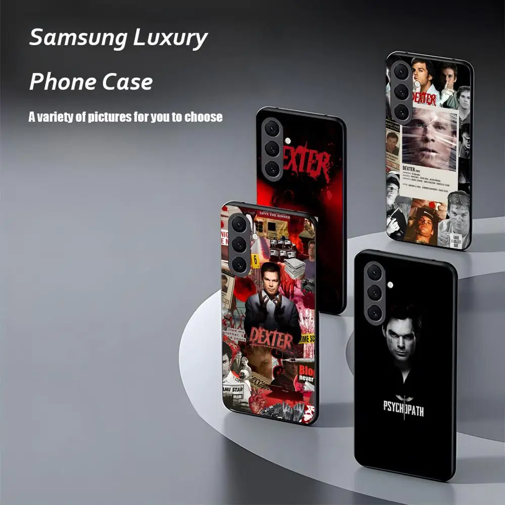 حافظة هاتف D-Dexter M-Morgan TV الساخن لهاتف سامسونج جالاكسي S25 S24 S23 S22 S21 S20 Plus Ultra Note20 Soft Black