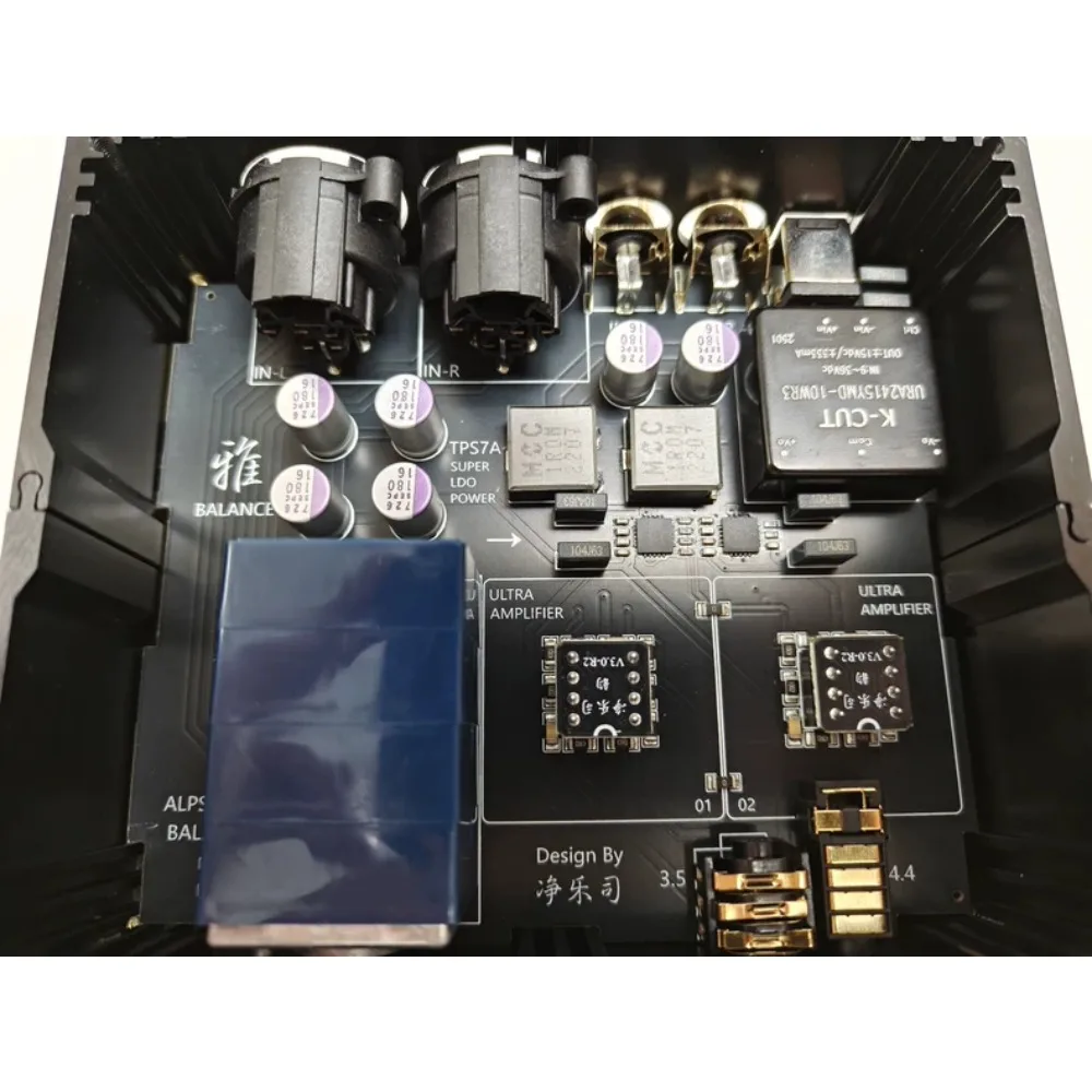 مضخم سماعة الرأس المتوازن بالكامل مع مدخل طاقة DC2.1، يدعم 9-24 فولت