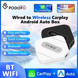 PodoNuremberg-Wireless Carplay Box, Android Auto Box, USB, AI Voice, GPS, Bluetooth Adapter, WiFi Carplay Dongle pour VW, Audi, Toyota