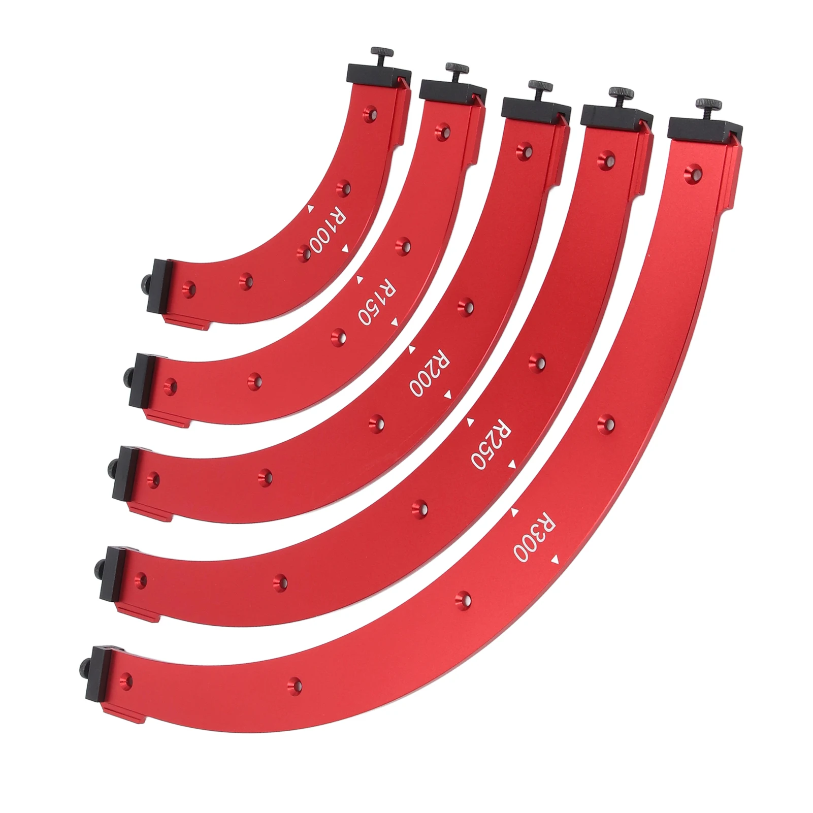 Table Corner Router Jig Set Corner Jig Template Set R100-300 Aluminium Alloy Trimming Round Corner Templates for Woodworking