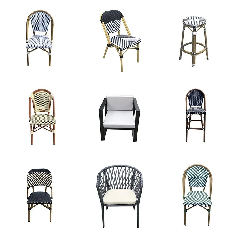 

'Garden Furniture Set Comfortable and Waterproof Metal for Park Coffee Shop or Restaurant Dining