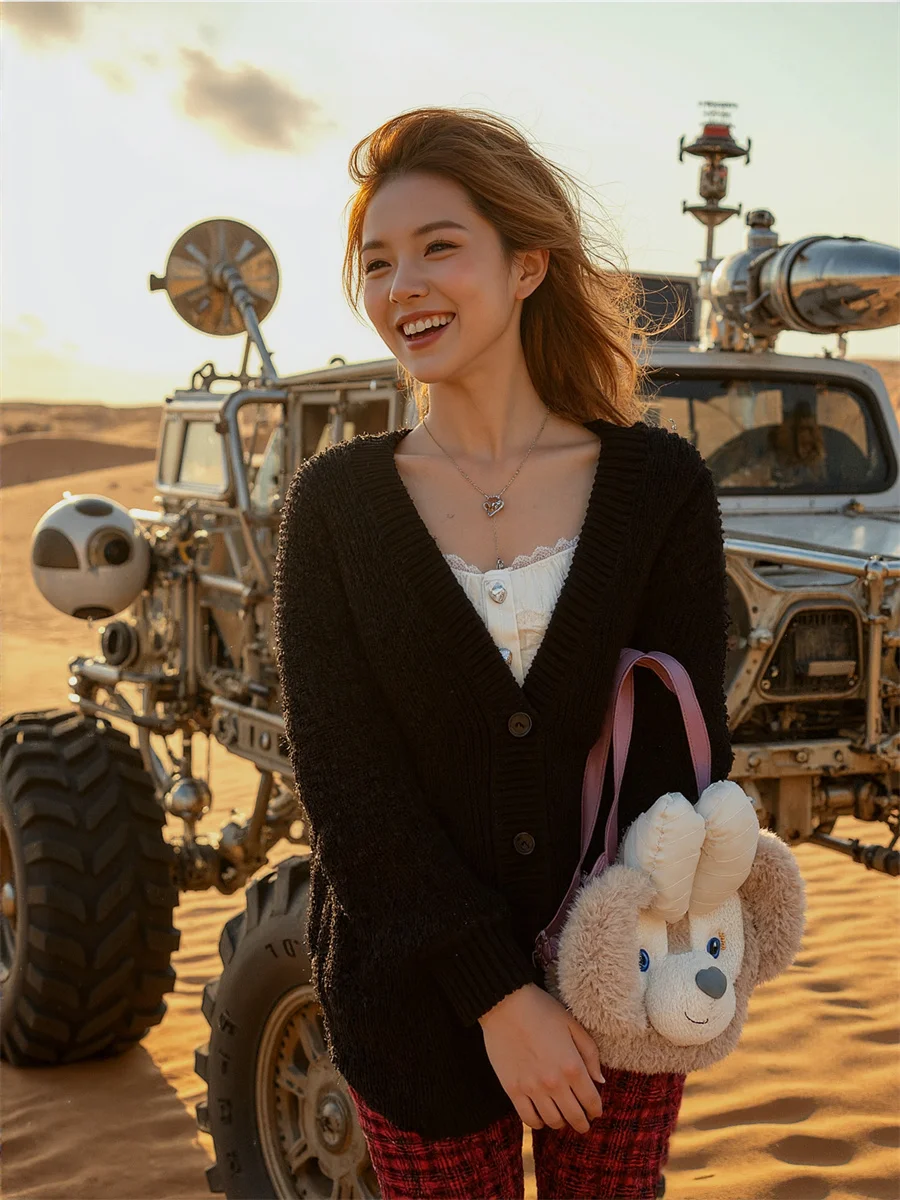 

Кардиганы 2025 года, свободные однобортные вязаные свитера с v-образным вырезом, джемперы, одежда для женщин осенью, базовый наряд с ребристой отделкой, простой