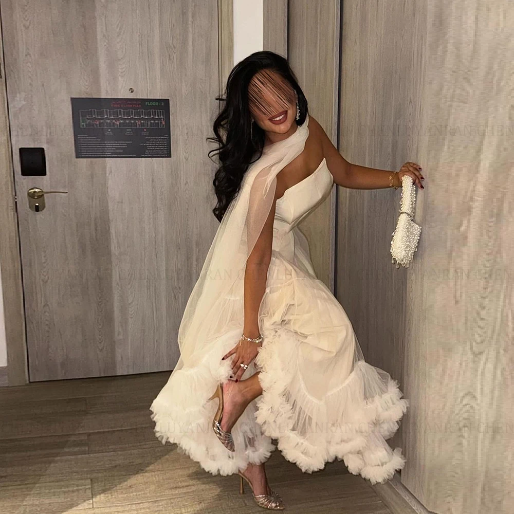 MOLISA Elegante Tüll-Party-Abendkleider 2025, maßgeschneidert, ärmellos, A-Linie, trägerlos, langes formelles Anlasskleid