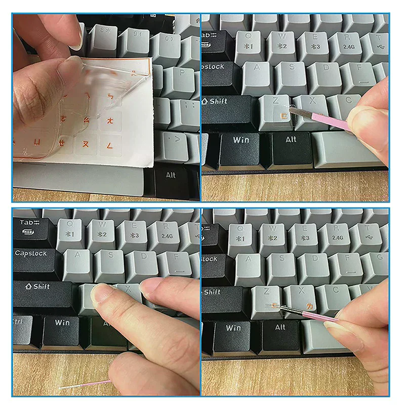 Arabic Language Tear Off Film Keyboard Sticker Desktop Laptop Key Sticker Single Film Universal Side Engraving Sticker