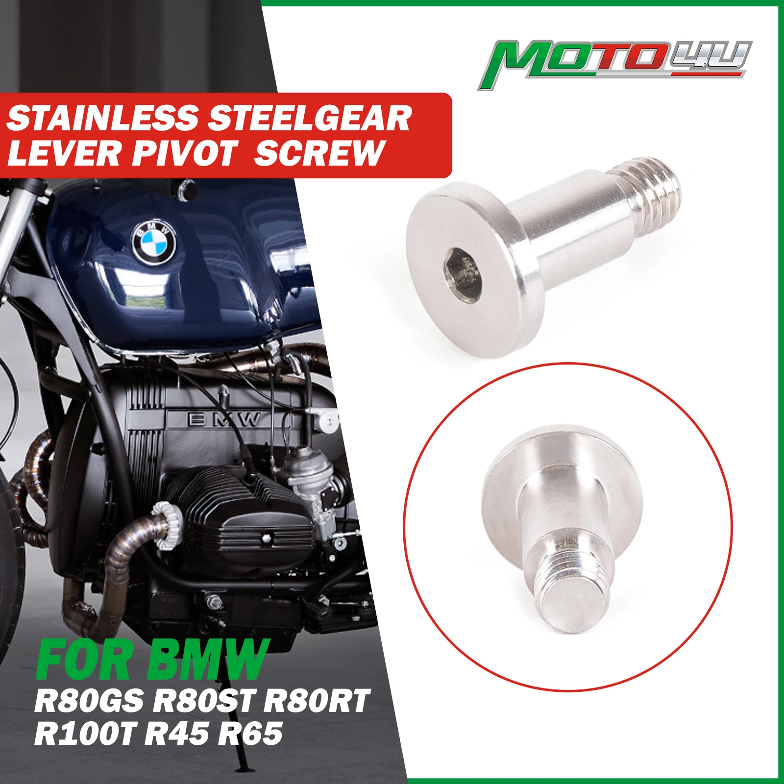 1PC For BMW R45 R65 R80GS R80ST R80RT R100T R100S Stainless Steel Motorcycle Accessories Gear Lever Pivot Bolt Screw