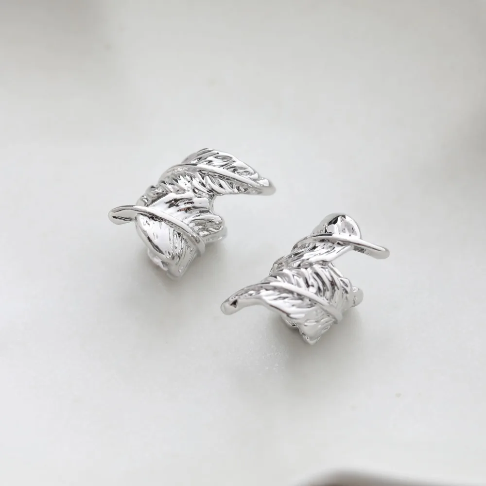 4 قطعة شكل ريشة لذيذ الخرز ل اليدوية مطرز قلادة 14K مطلية بالذهب مستلزمات صناعة المجوهرات اكسسوارات 20*10 مللي متر