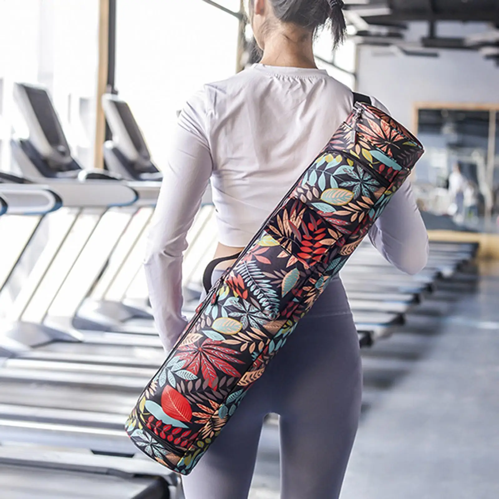 Printed Gym Backpack Woman Yoga Mat Bag Men Sports Pilates Mat Backpack Fitness Dance Gym Mat Cover Sports Backpack Hot Sale