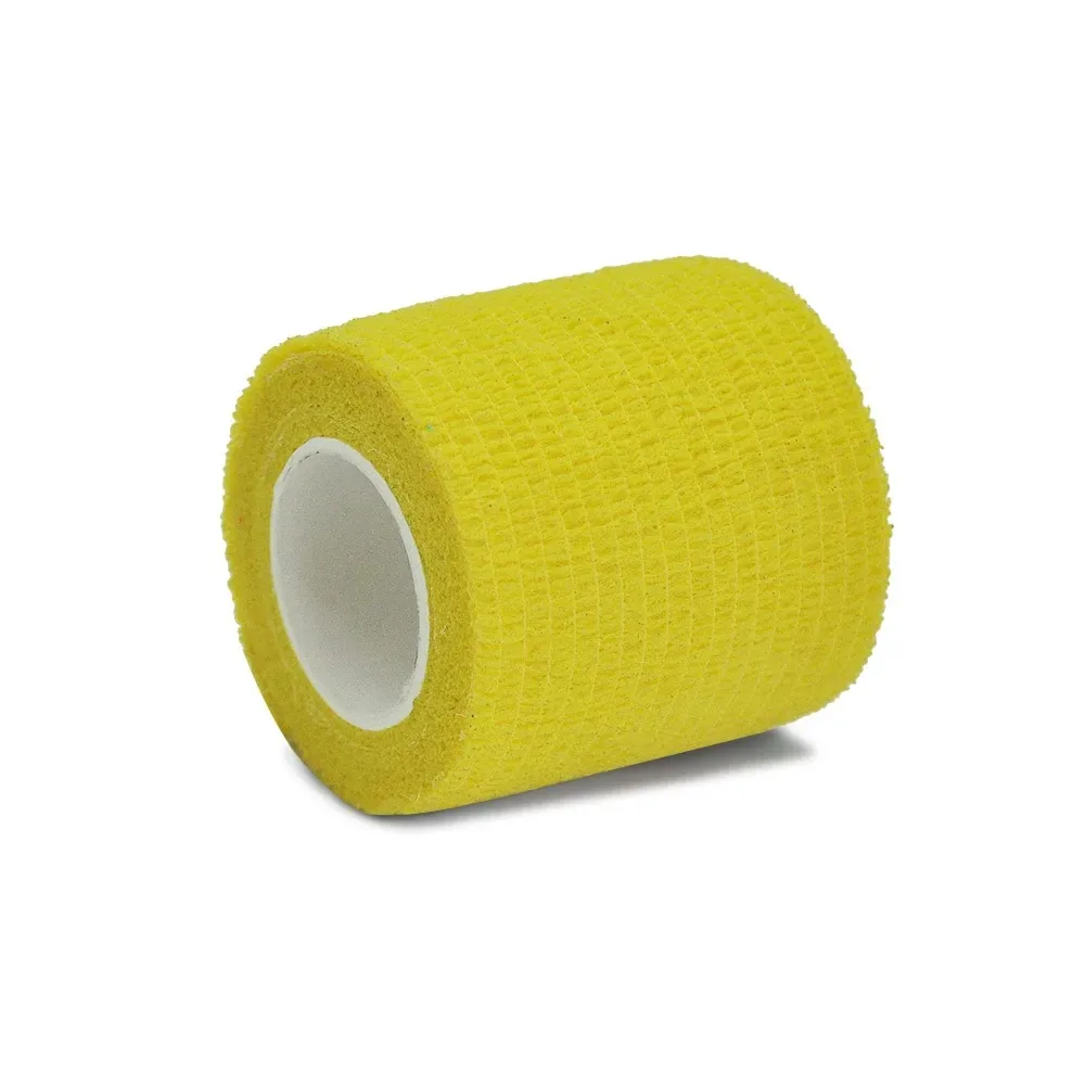 Yellow Gauze Motion Bandage Self-adhesive Breathable Elastic Bandages for Sports Fixing Finger Wrist Leg