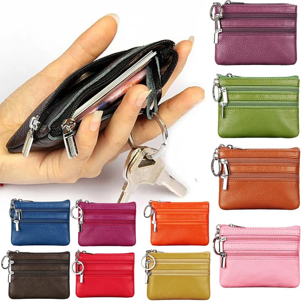 Fashion Leather Coin Purse Women Small Wallet Change Purses Mini Zipper Money Bags Children'S Pocket Wallets Key Holder