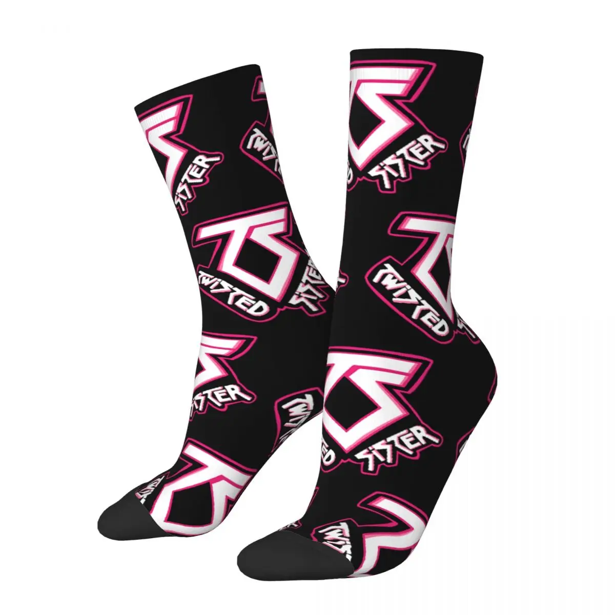 Heavy Metal Band Twisted Sister Socks for Women Men Merch Breathable Cozy Middle Tube Socks Sweat Absorbing