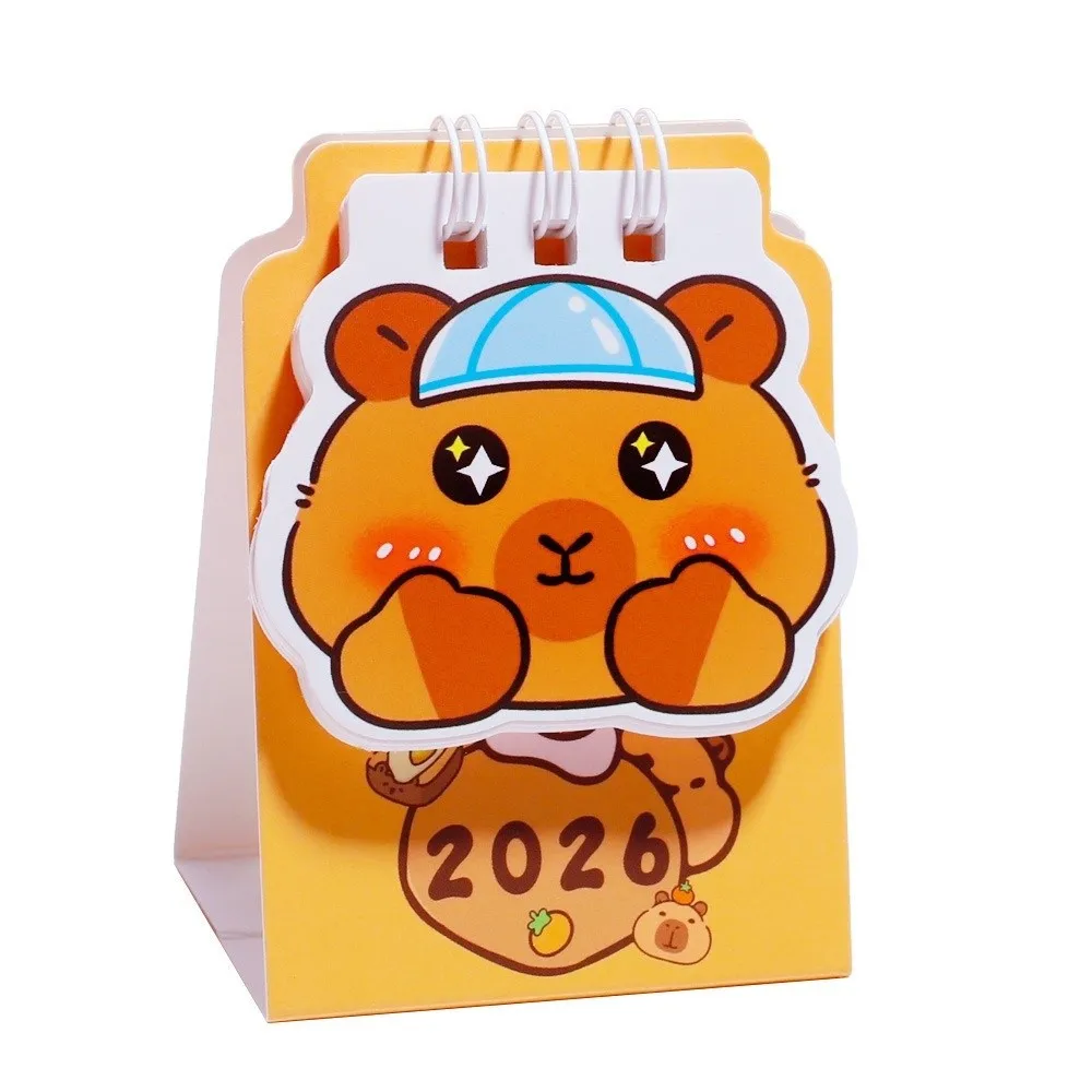 

Cute Mini 2026 Desk Calendar Portable Cartoon Office Standing Flip Calendar Schedule Planner Desktop Ornaments