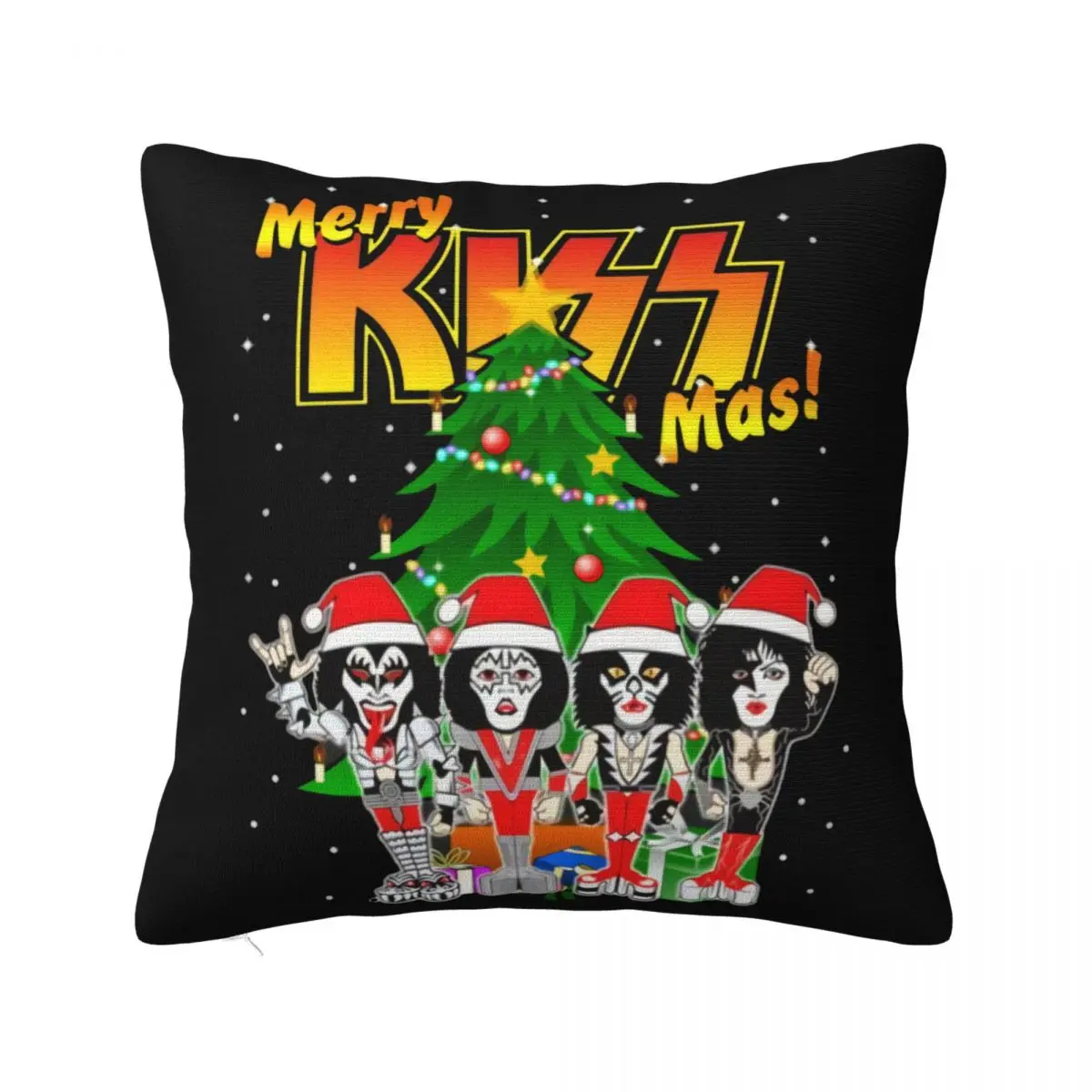 

Rock And Roll Over Kiss Merry Kissmas Kiss Size S M L 234Xl Tn072 Male Printing Pillow Case