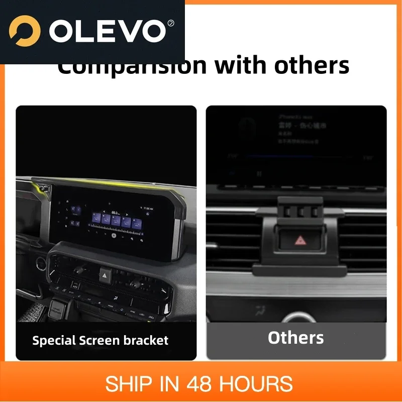 

New Car Phone Holder Screen Mobile Phone Mount 360° Rotation GPS Stand Cell Phone Bracket for Toyota Prado 2024 LC250 Accessorie