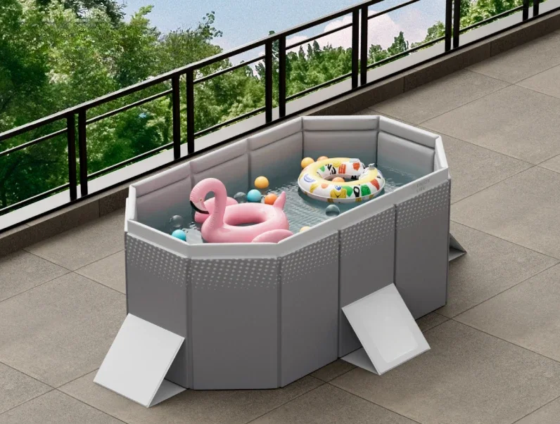 

Детский бытовой ненадувной складной бассейн, ведро для плавания, открытый большой бассейн с подставкой