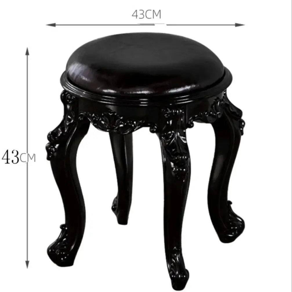 

Piano Bench Single European Dresser Stool American Makeup Chair Chinese Classical Household Small Square Stools Round Ottomans